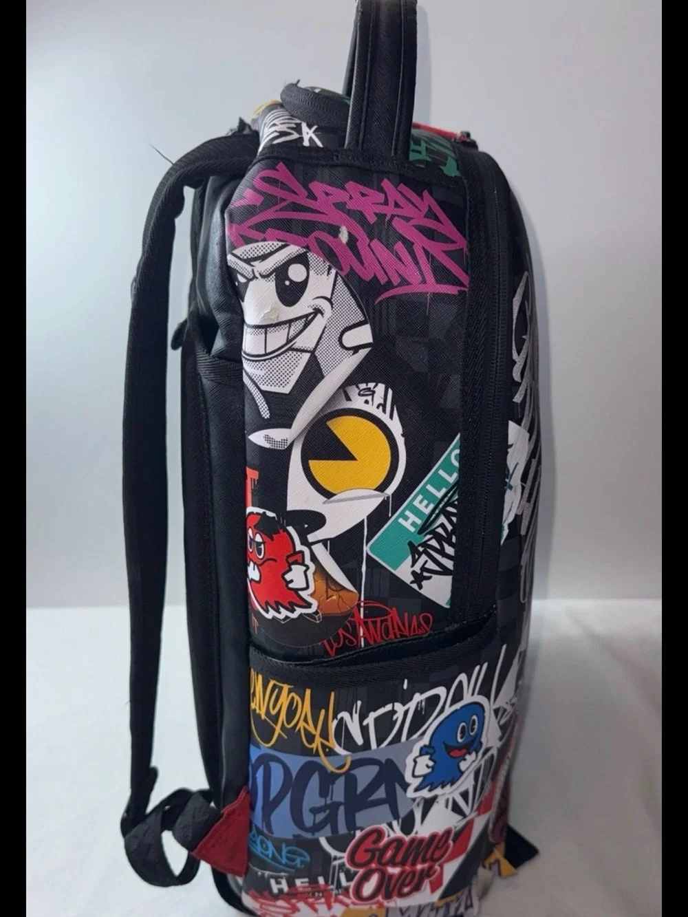Pac-Man Graphic Black sprayground Backpack
